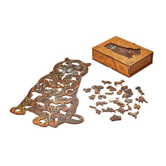 Tigru maro | Puzzle din lemn | 39x24cm | 190 piese