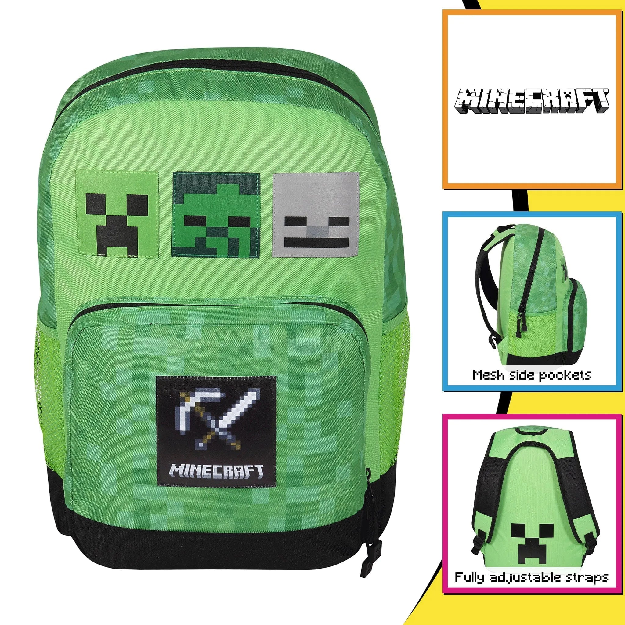 Rucsac Minecraft, verde